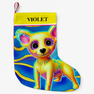 CHIHUAHUA Christmas Stocking with name.