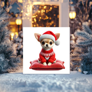 Chihuahua Christmas Sweater  Holiday Card