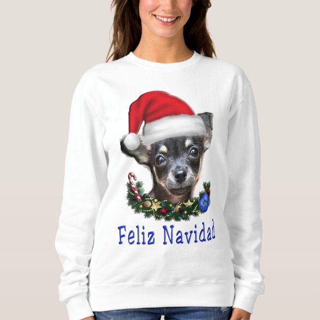 Chihuahua  Christmas Sweatshirt (Front)