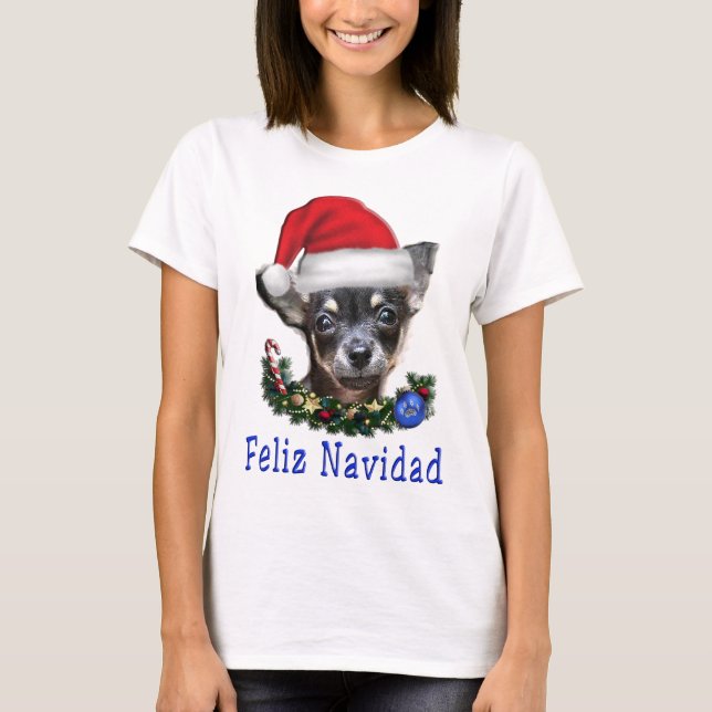 Chihuahua  Christmas T-Shirt (Front)