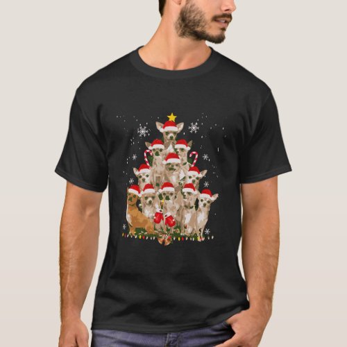 Chihuahua Christmas Tree Dog Santa Merry Pugmas Xm T_Shirt