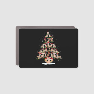 Chihuahua Christmas Tree Funny Tee Xmas Chihuahua Car Magnet