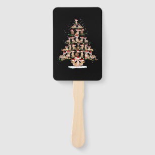 Chihuahua Christmas Tree Funny Tee Xmas Chihuahua Hand Fan