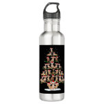 Chihuahua Christmas Tree Funny Tee Xmas Chihuahua  Stainless Steel Water Bottle