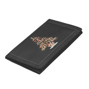 Chihuahua Christmas Tree Funny Tee Xmas Chihuahua Tri-fold Wallet