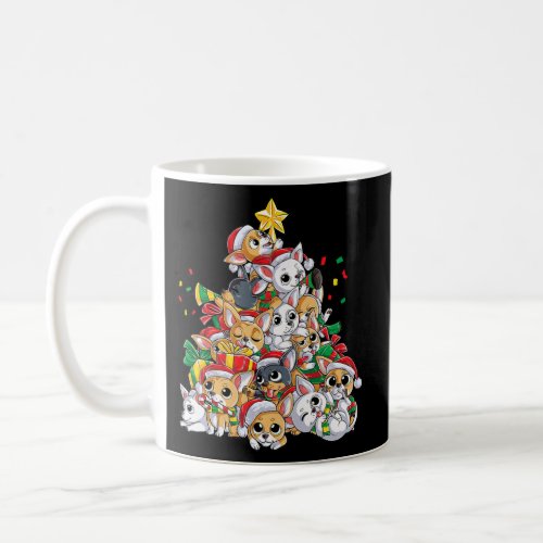 Chihuahua Christmas Tree Santa Dog Lover Xmas Coffee Mug