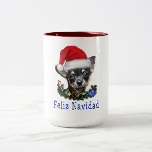 Chihuahua Christmas Two-Tone Coffee Mug