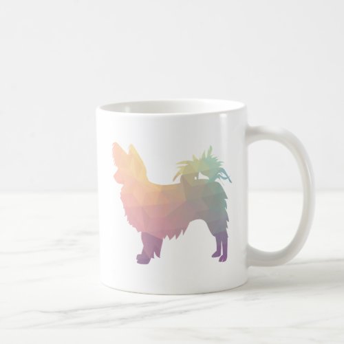 Chihuahua Colorful Geometric Pattern Silhouette Coffee Mug