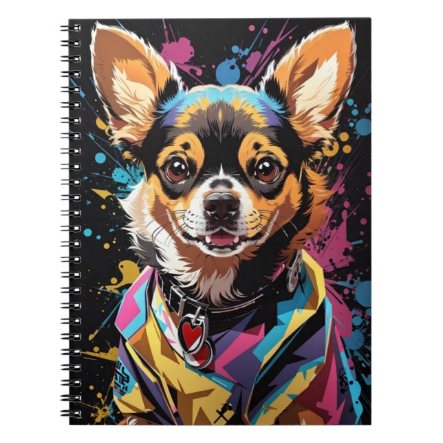 CHIHUAHUA colorful splash Notebook (Front)