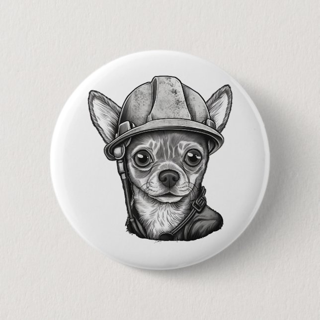 Chihuahua  Construction Worker  Construction    Button (Front)