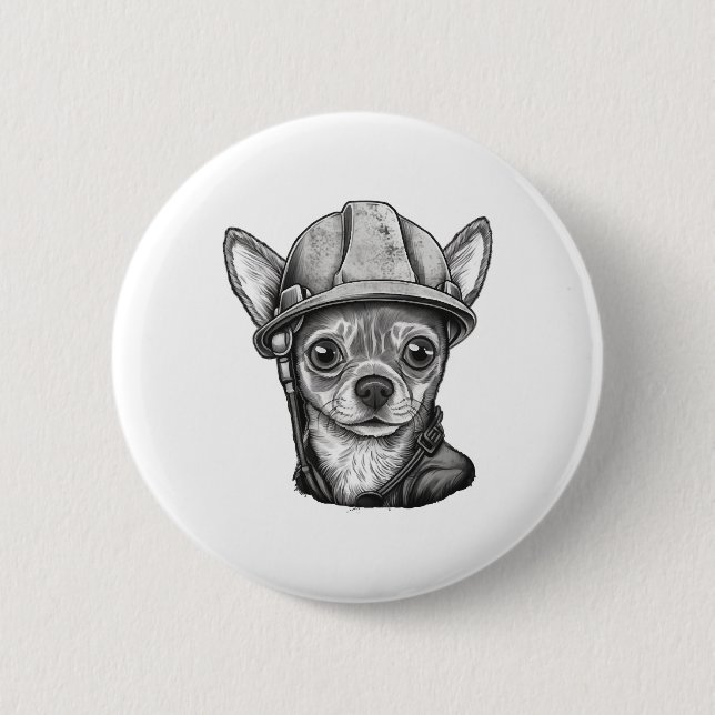 Chihuahua  Construction Worker  Construction    Button (Front)
