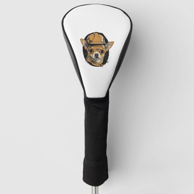 Chihuahua  Construction Worker  Construction   Golf Head Cover (Front)