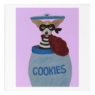 Chihuahua Cookie Thief Acrylic Print
