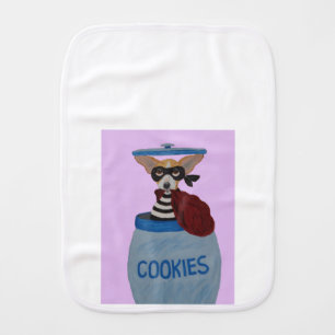 Chihuahua Cookie Thief Baby Burp Cloth