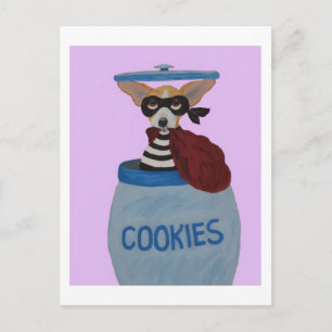 Chihuahua Cookie Thief Postcard