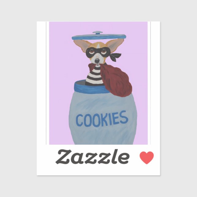 Chihuahua Cookie Thief Sticker (Sheet)