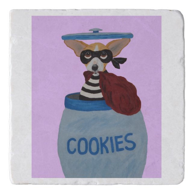 Chihuahua Cookie Thief Trivet (Front)