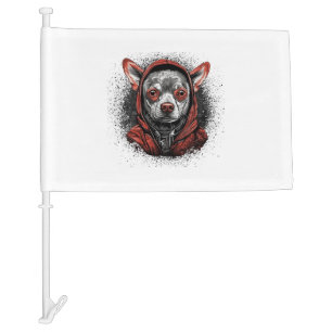 Chihuahua Cool Dog Rap Hip-Hop Gangster Car Flag