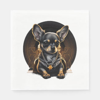 Chihuahua Cool Dog  Rap  Hip-Hop  Gangster       Napkins