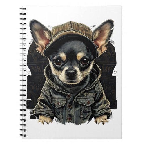 Chihuahua Cool Dog Rap Hip_Hop Gangster Notebook