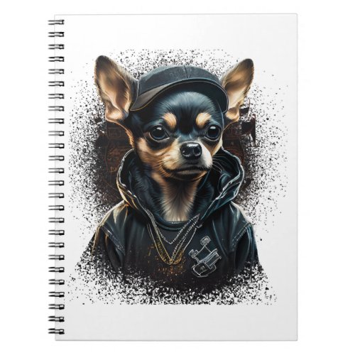 Chihuahua Cool Dog Rap Hip_Hop Gangster Notebook