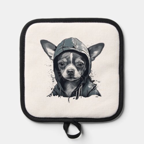 Chihuahua Cool Dog  Rap  Hip_Hop  Gangster         Pot Holder