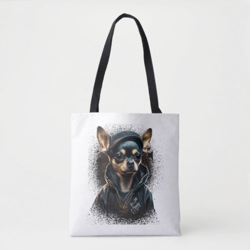 Chihuahua Cool Dog Rap Hip_Hop Gangster Tote Bag