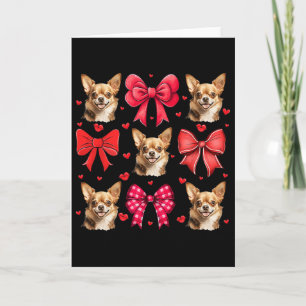 Chihuahua Coquette Bow Puppy Lover Dog Mom Valenti Card