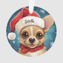 Chihuahua Custom Christmas Ornament