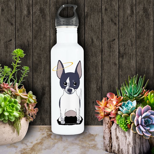 Chihuahua Cute Black White Dog Angel Halo Stainless Steel Water Bottle (Creator Uploaded)