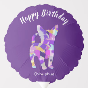 Chihuahua Cute Dog Silhouette PPY&B Birthday Balloon