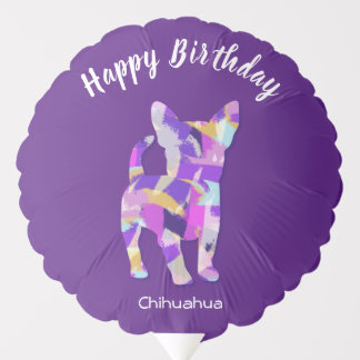 Chihuahua Cute Dog Silhouette PPY&B Birthday Balloon