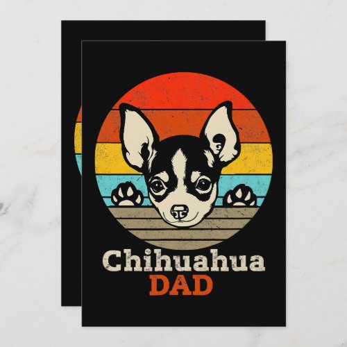 Chihuahua Dad Chihuahua Lovers Holiday Card