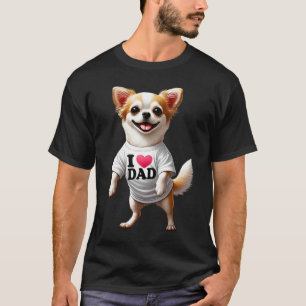 Chihuahua Dad I Love Dad Chihuahua Lover T-Shirt