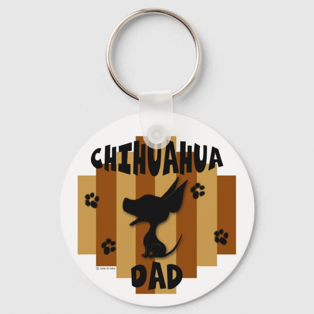 Chihuahua Dad Keychain (Front)
