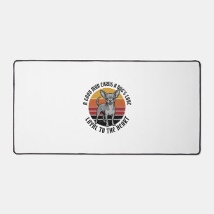 Chihuahua Dad Shirt Vintage Engraving Dog Lover De Desk Mat