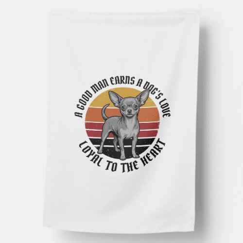 Chihuahua Dad Shirt Vintage Engraving Dog Lover De House Flag