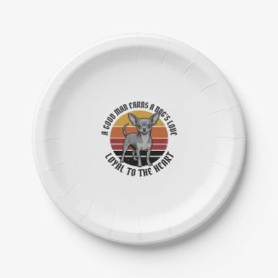 Chihuahua Dad Shirt Vintage Engraving Dog Lover De Paper Plates