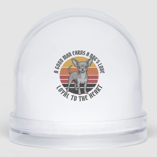 Chihuahua Dad Shirt Vintage Engraving Dog Lover De Snow Globe