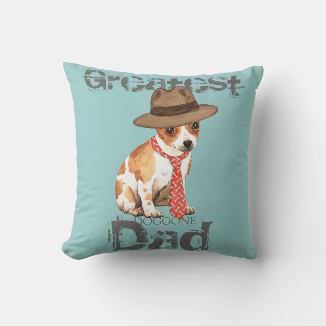 Chihuahua Dad Throw Pillow (Front)