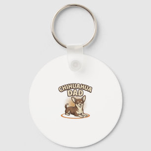 Chihuahua Dad Vintage Engraving Dog Lover Design_1 Keychain