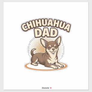 Chihuahua Dad Vintage Engraving Dog Lover Design_1 Sticker