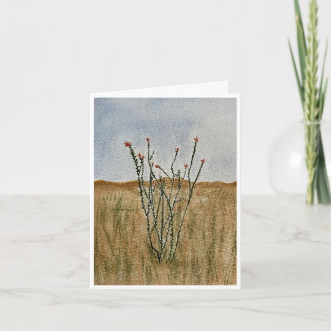 Chihuahua Desert Ocotillo Greeting Card (Front)