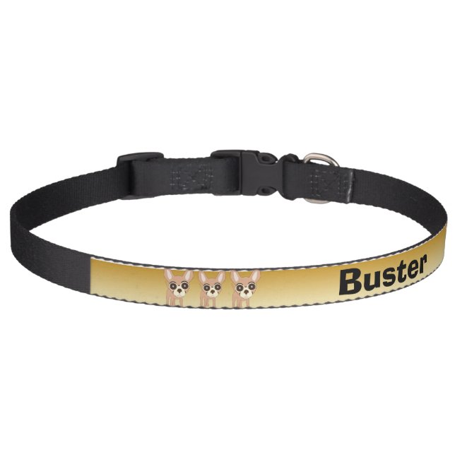 Chihuahua Design Pet Collar (Front)