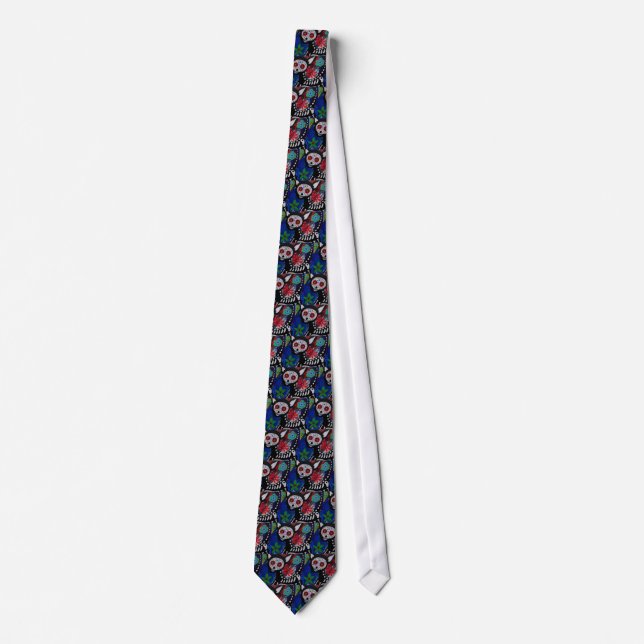 Chihuahua Dia De los Muertos by Prisarts Tie (Front)