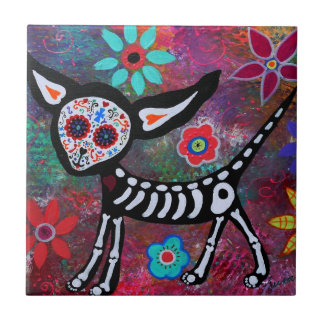 CHIHUAHUA DIA DE LOS MUERTOS TILE