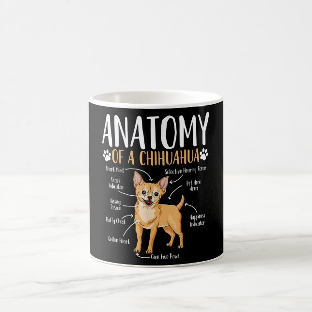 Chihuahua Dog Anatomy Coffee Mug (Center)