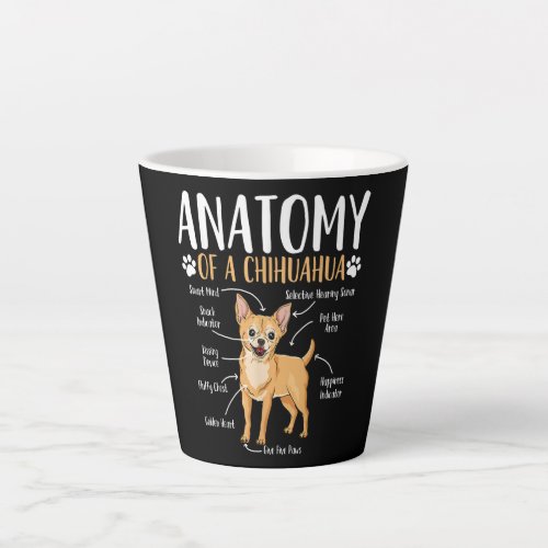 Chihuahua Dog Anatomy Latte Mug