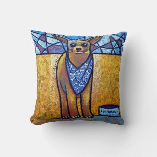 Chihuahua Dog Art - Contemporary Cubist Throw Pill Pillow