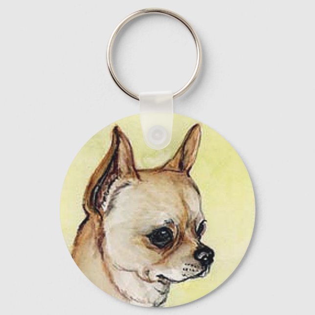 "Chihuahua" Dog Art Keychain (Front)